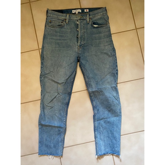 Re/Done High Rise Ankle Crop Stretch